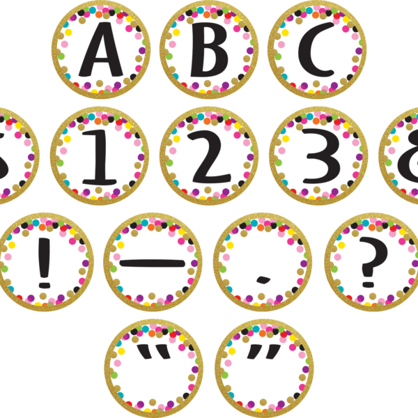 Confetti Circle Letters