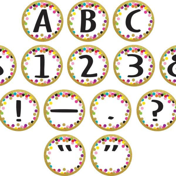 Confetti Circle Letters
