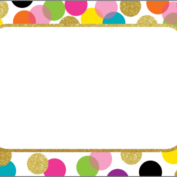 Confetti Name Tags/Labels