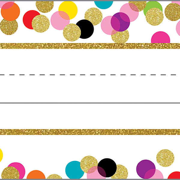 Confetti Flat Name Plates
