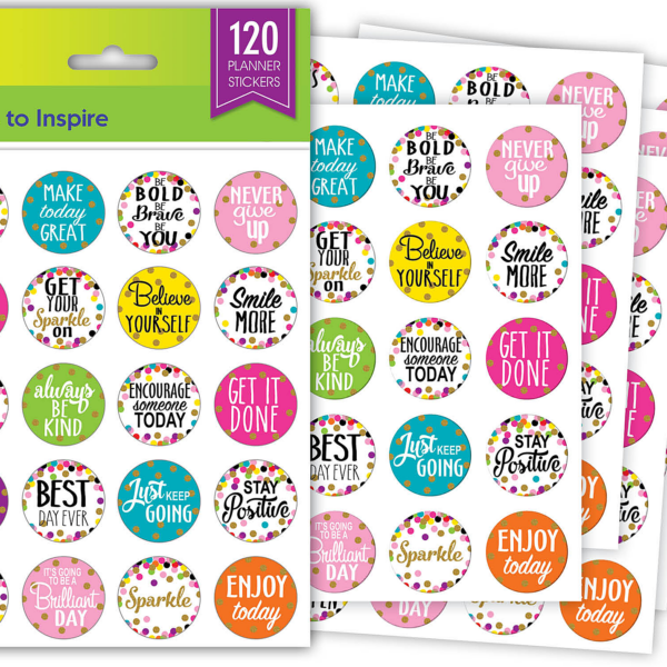 Confetti Words to Inspire Planner Stickers