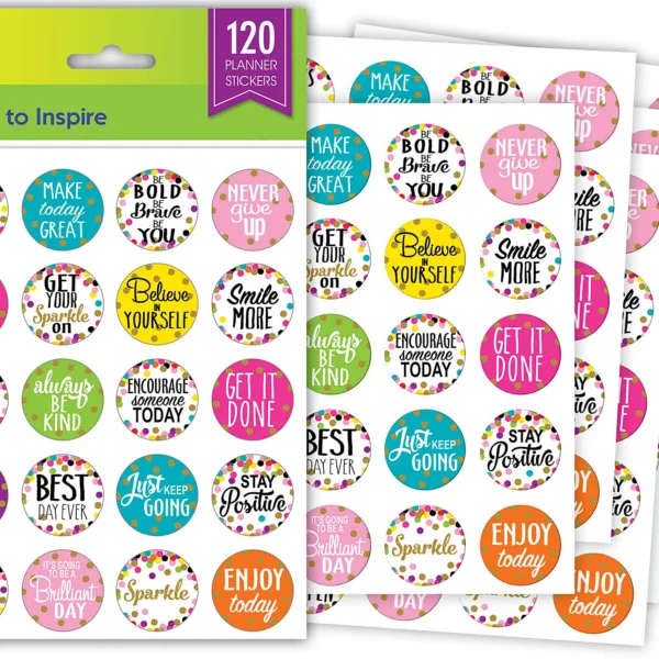 Confetti Words to Inspire Planner Stickers