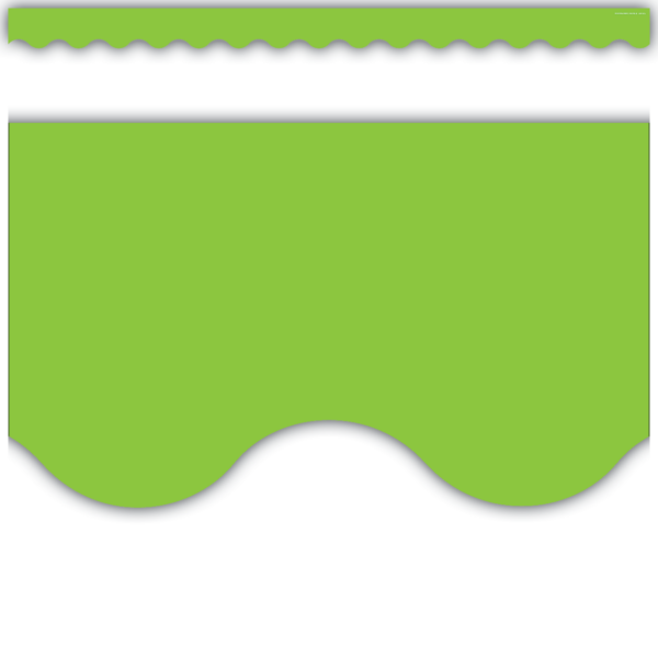 Lime Scalloped Border Trim