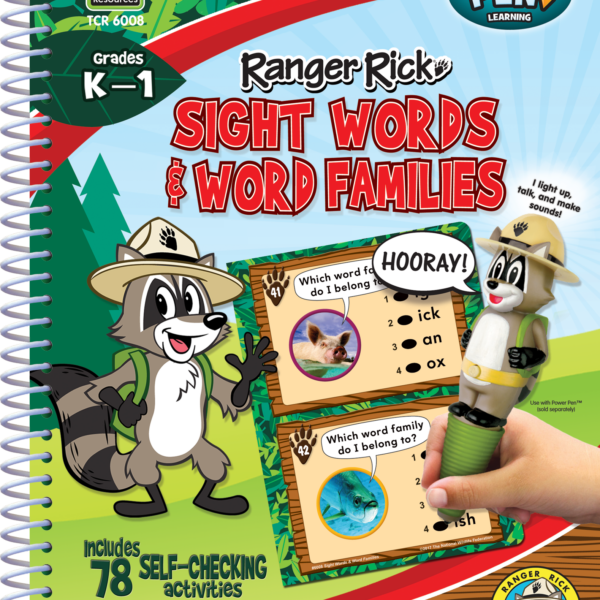 Ranger Rick Power Pen Learning Book: Sight Words & Word Famili