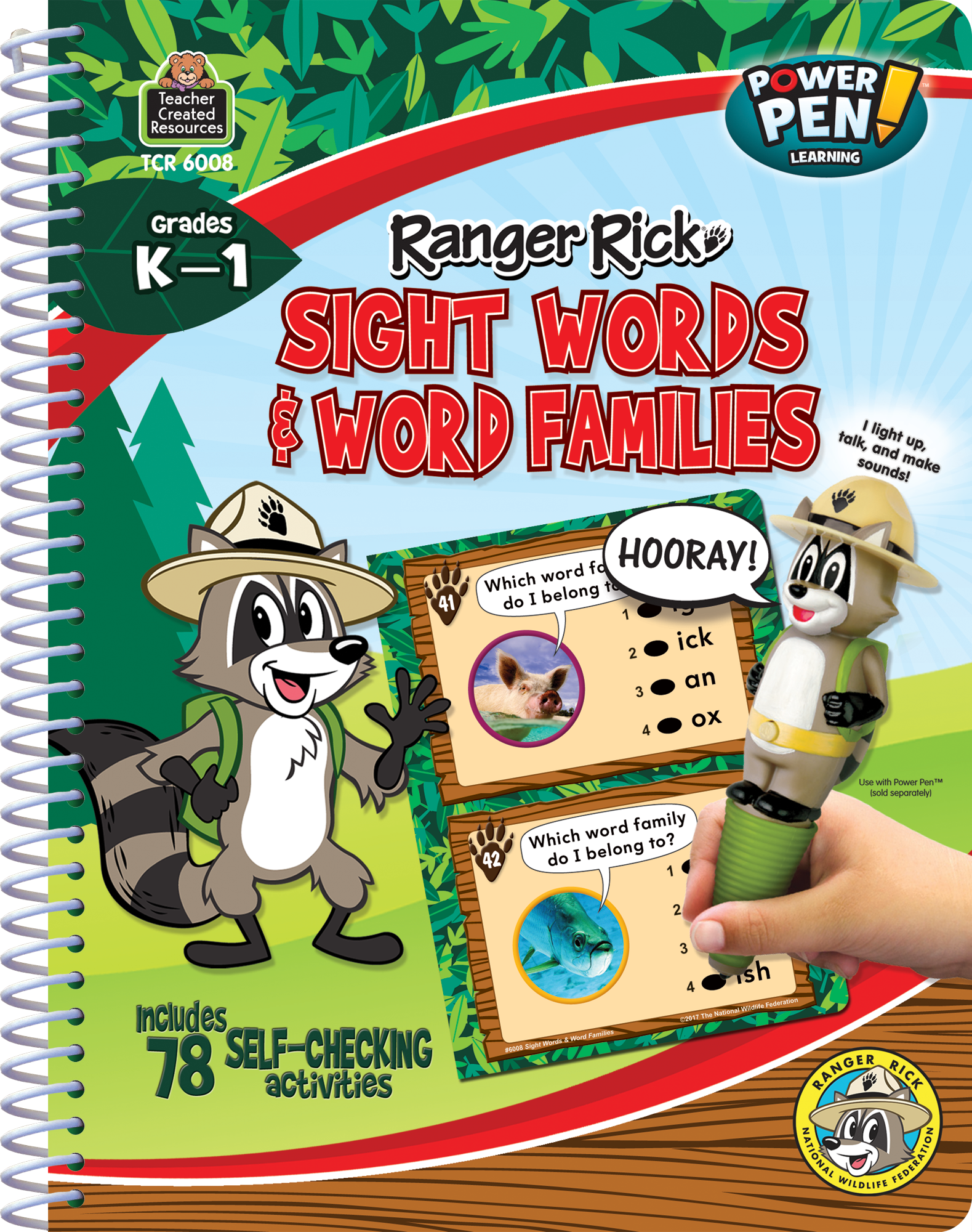 Ranger Rick Power Pen Learning Book: Sight Words & Word Famili