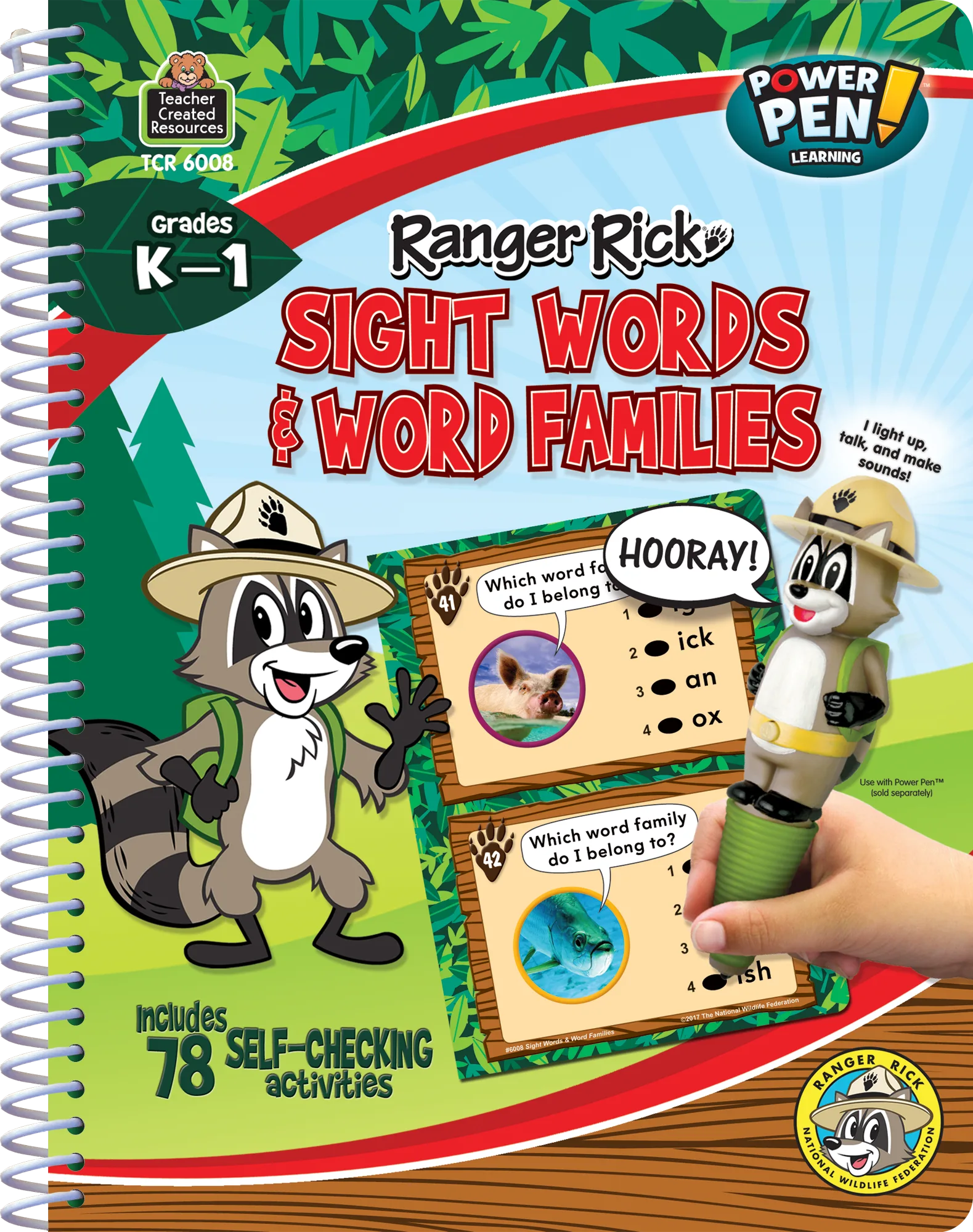 Ranger Rick Power Pen Learning Book: Sight Words & Word Famili