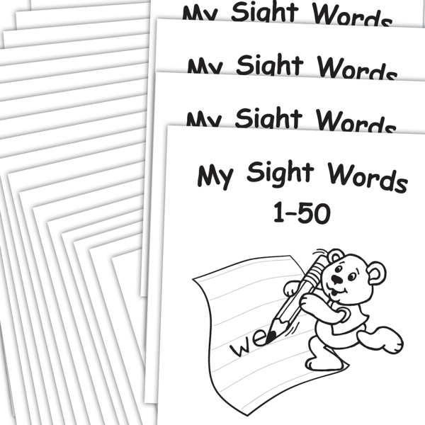 My Own Books: Sight Words 1-50, 25-pack