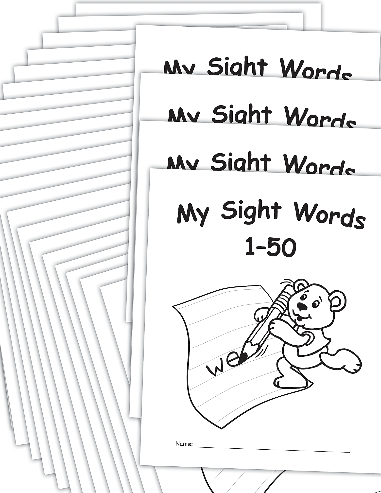 My Own Books: Sight Words 1-50, 25-pack