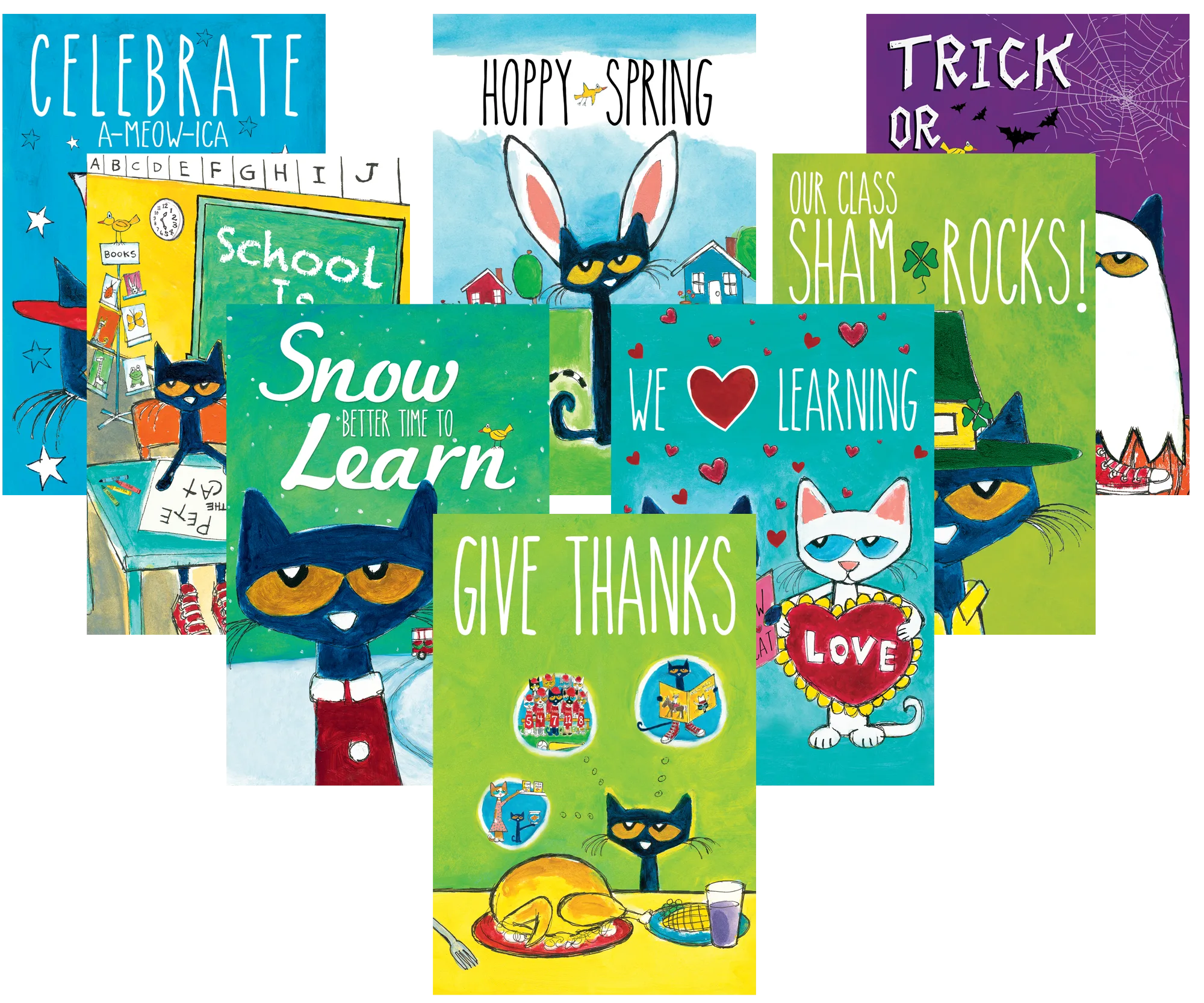 Pete the Cat Holiday and Seasonal Poster Se