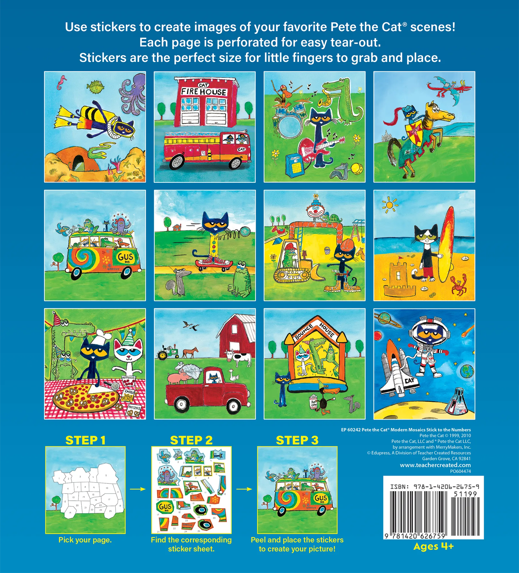 Pete the Cat Modern Mosaics Stick to the Number - Image 2