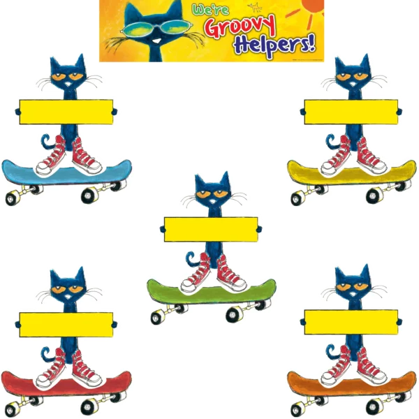 Pete the Cat Groovy Classroom Jobs Mini Bulletin Boar