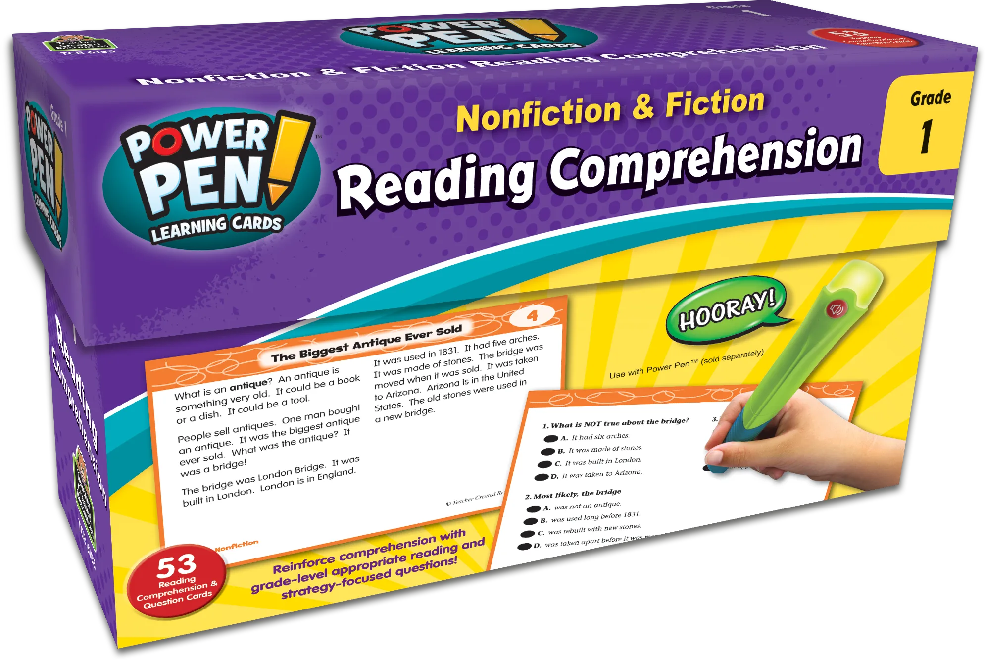 Power Pen Learning Cards: Nonfiction & Fiction Reading Comprehension (Gr. 1)