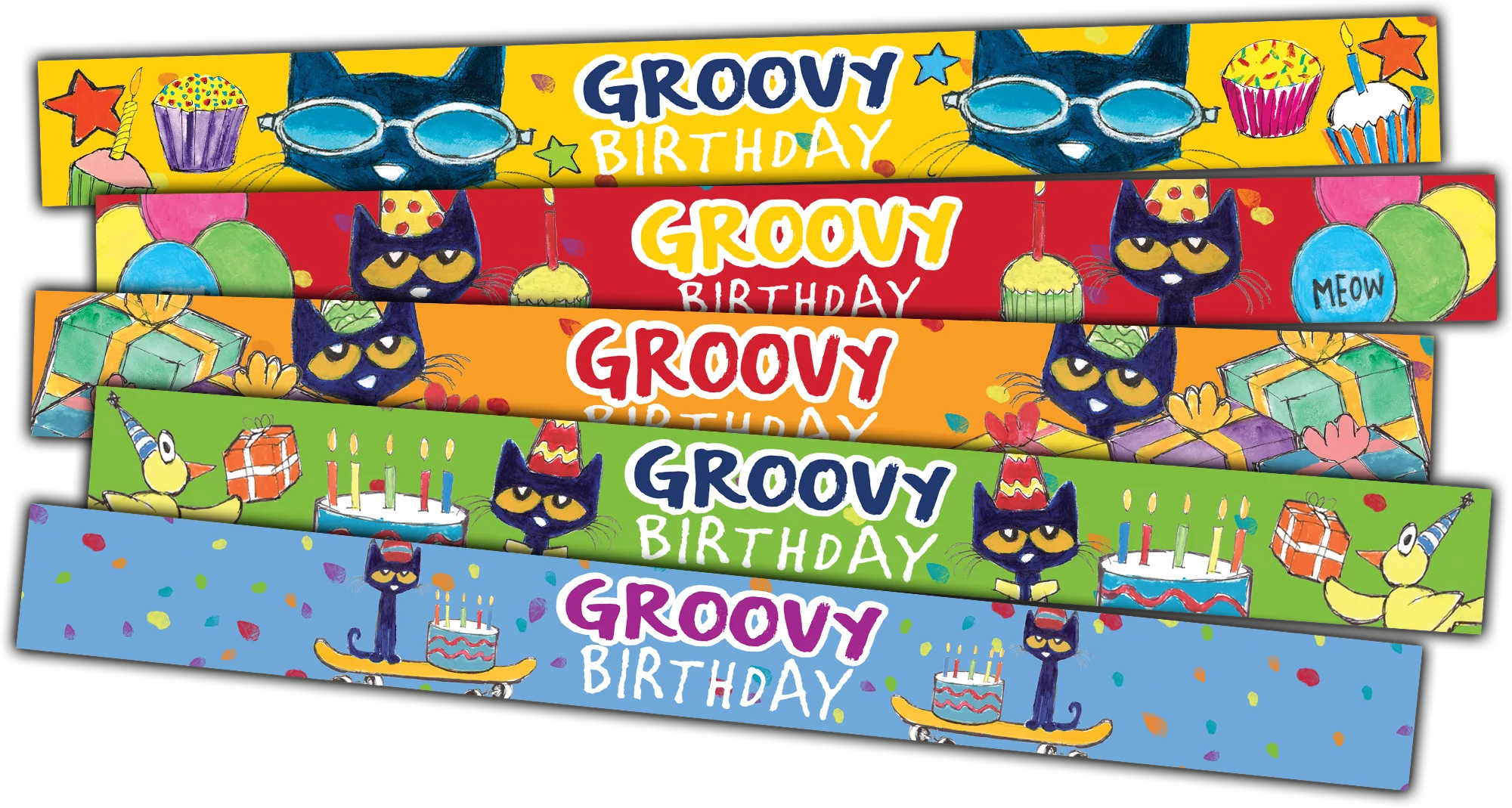 Pete the Cat Groovy Birthday Slap Bracelet
