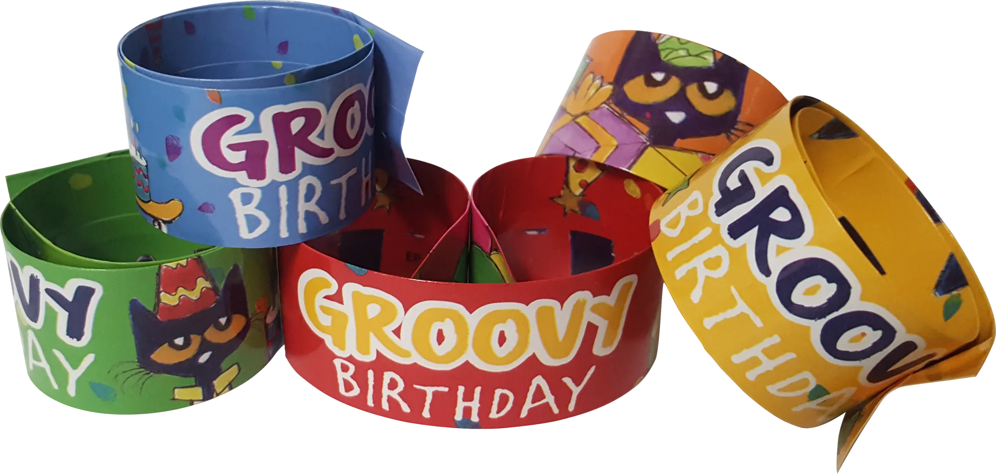 Pete the Cat Groovy Birthday Slap Bracelet - Image 2