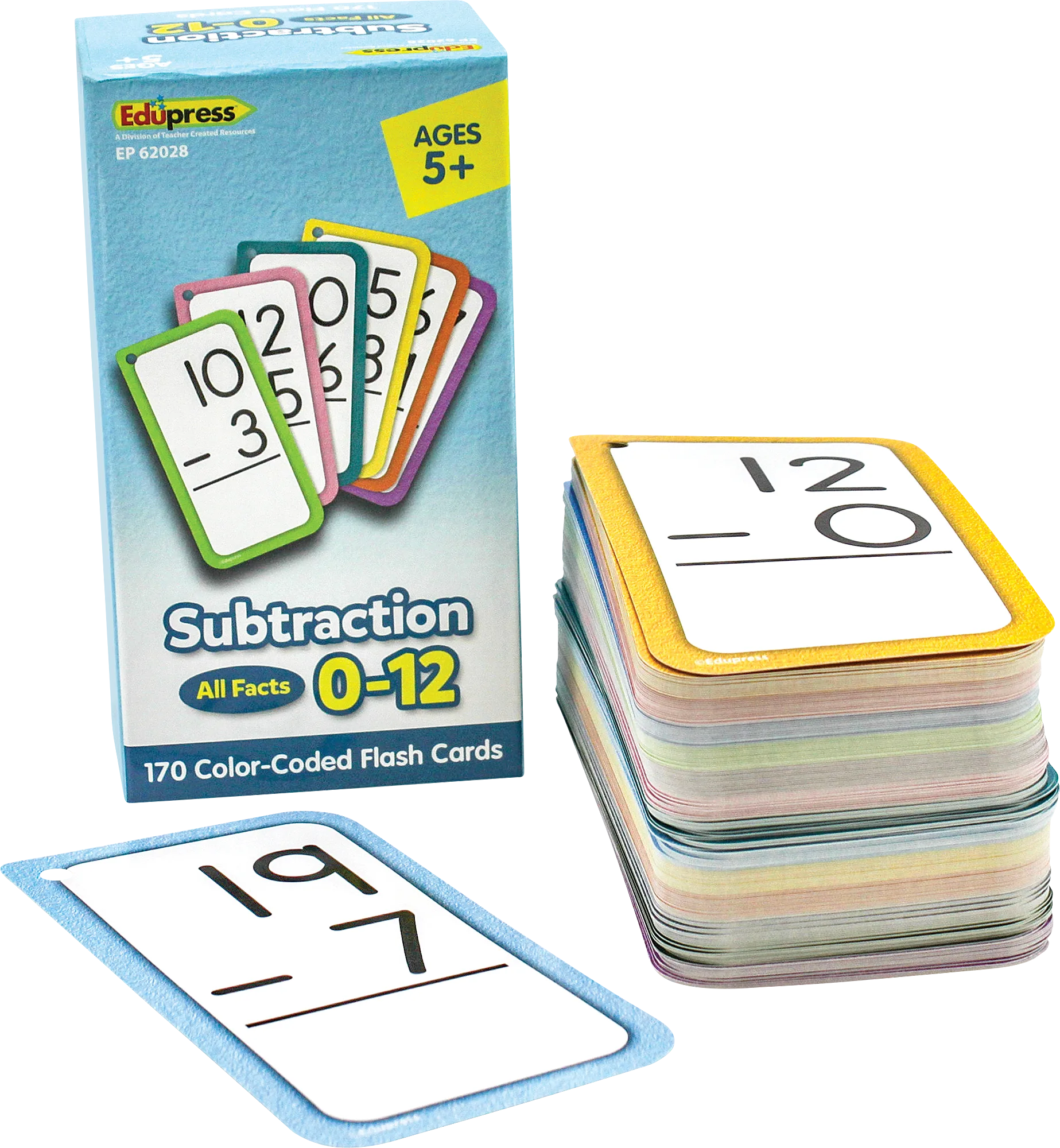 Subtraction Flash Cards - All Facts 0-12