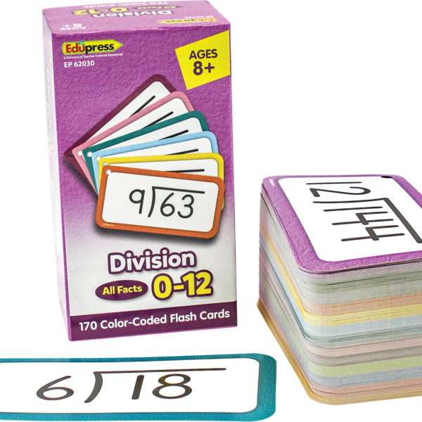 Division Flash Cards - All Facts 0-12