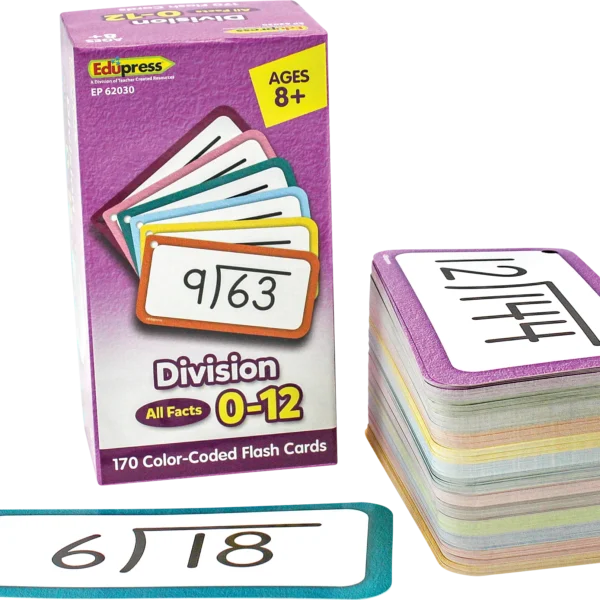 Division Flash Cards - All Facts 0-12