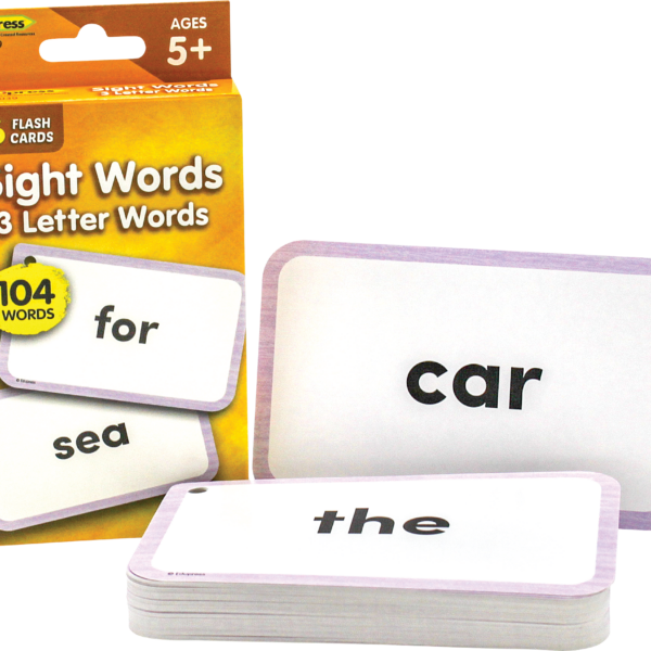 Sight Words Flash Cards - 3 Letter Words