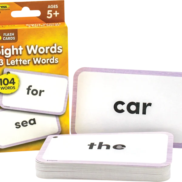 Sight Words Flash Cards - 3 Letter Words