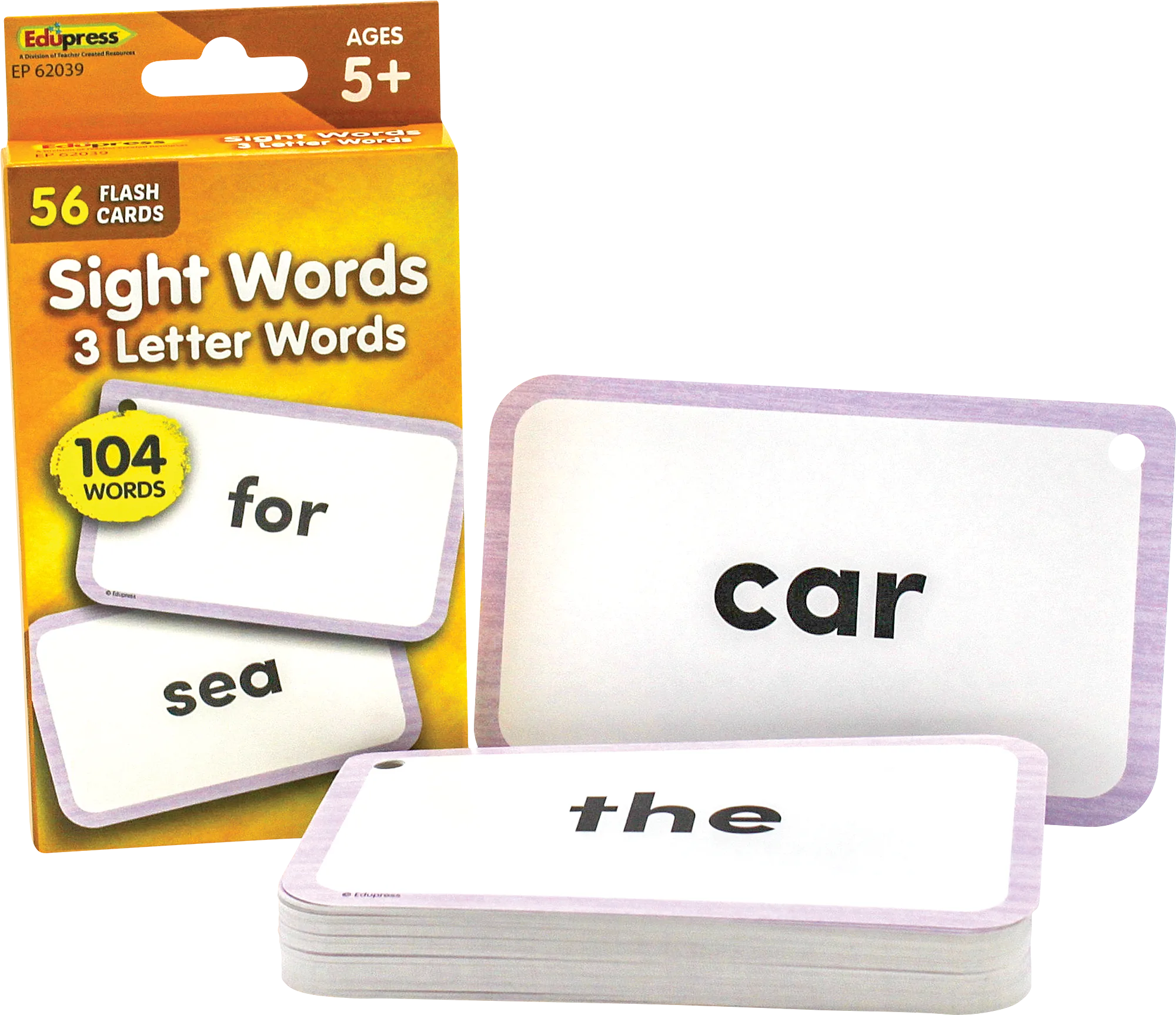 Sight Words Flash Cards - 3 Letter Words