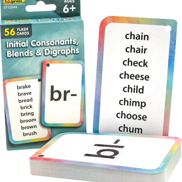 Initial Consonants, Blends & Digraphs Flash Cards