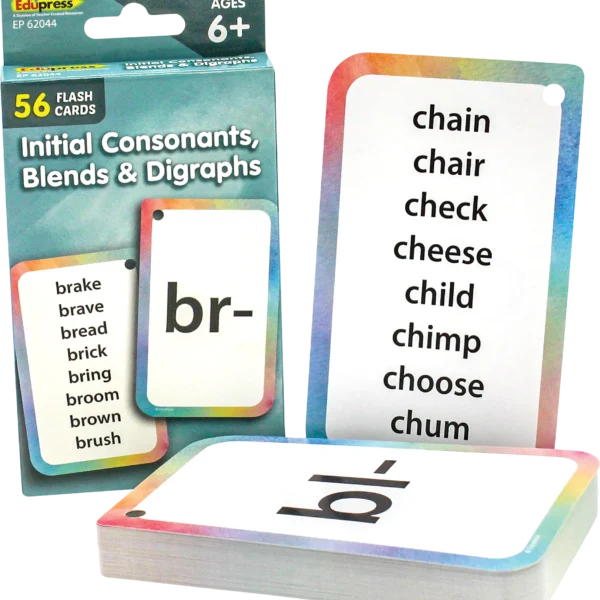 Initial Consonants, Blends & Digraphs Flash Cards