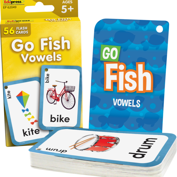 Go Fish Vowels Flash Cards