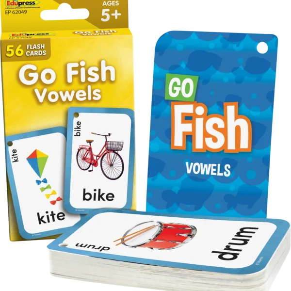 Go Fish Vowels Flash Cards