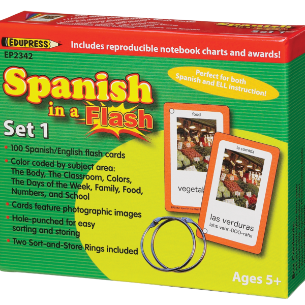 Spanish in a Flash Cards Set
