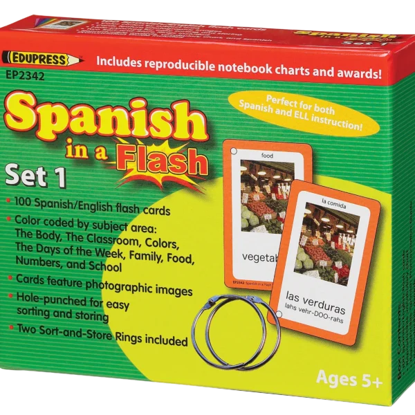 Spanish in a Flash Cards Set