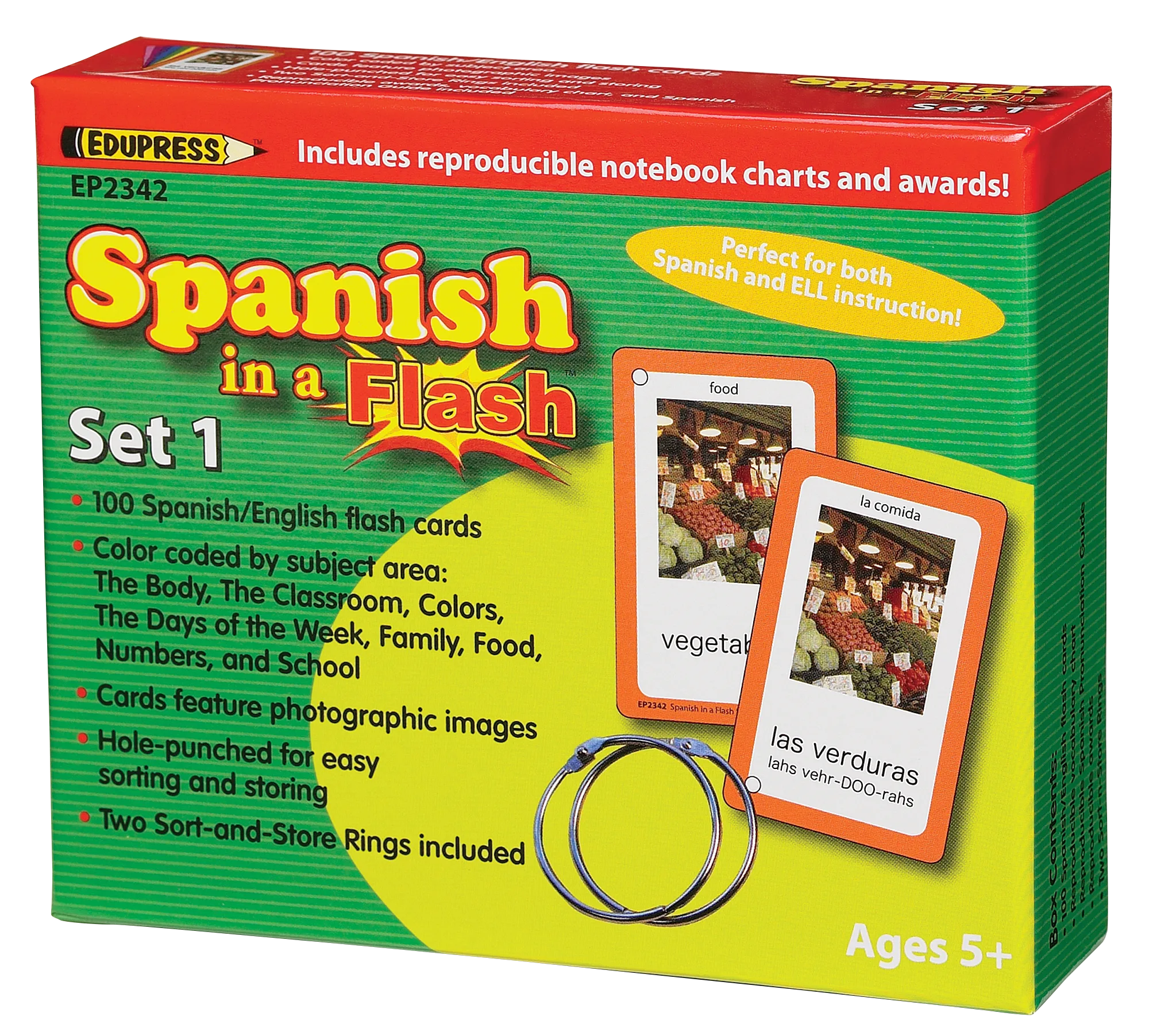Spanish in a Flash Cards Set