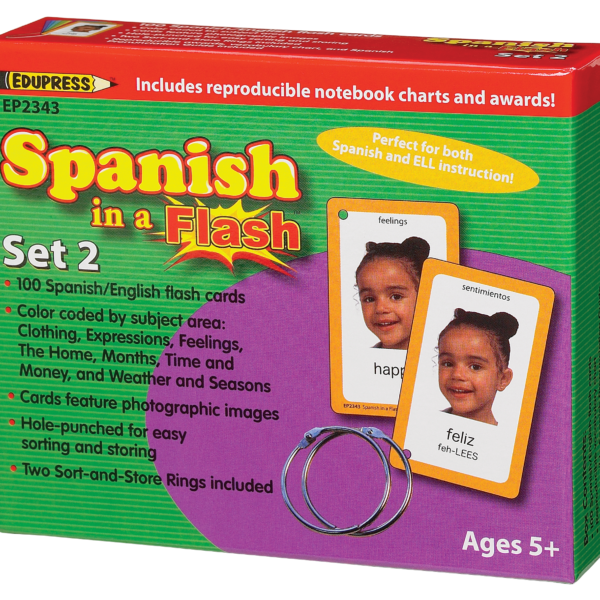 Spanish in a Flash Cards Set