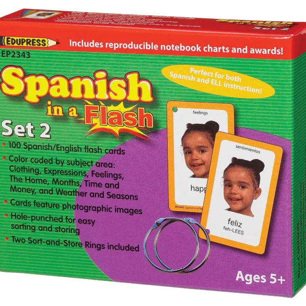 Spanish in a Flash Cards Set