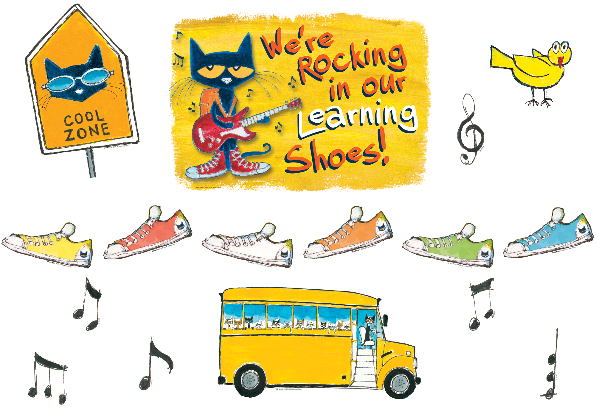 Pete the Cat We're Rocking in Our Learning Shoes Bulletin Bo