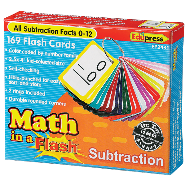 Math in a Flash Cards: Subtracti