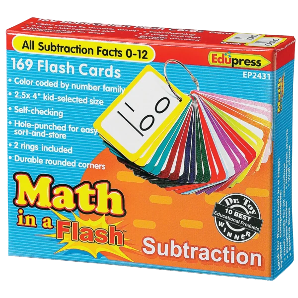 Math in a Flash Cards: Subtracti