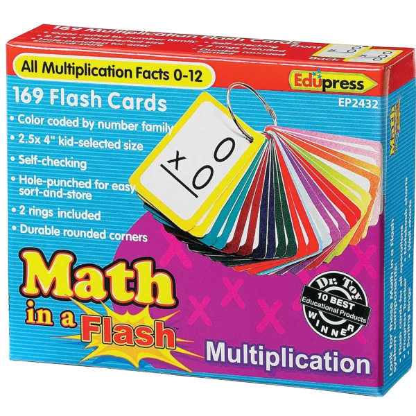 Math in a Flash Cards: Multiplicati