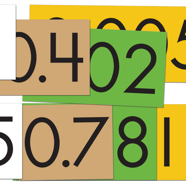 Sensational Math Place Value Cards: 4-Value Decimals to Whole Numbers (12-Pack