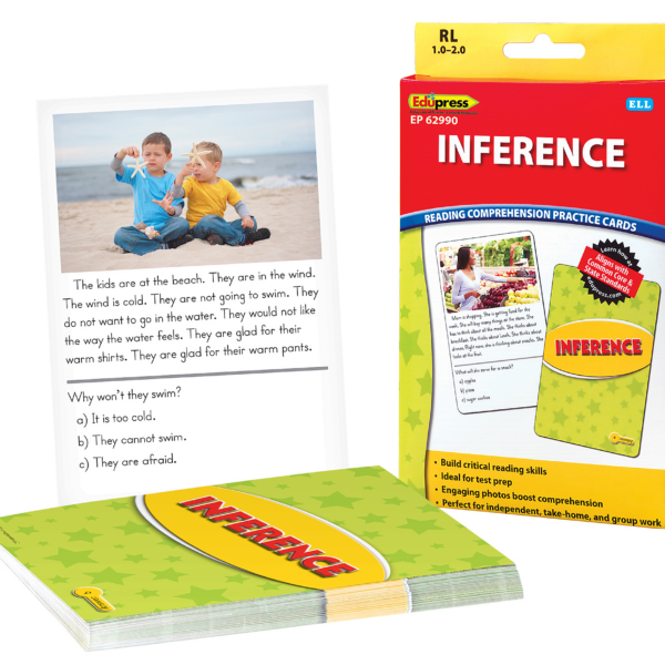 Reading Comprehension Practice Cards: Inference (Yellow Level)