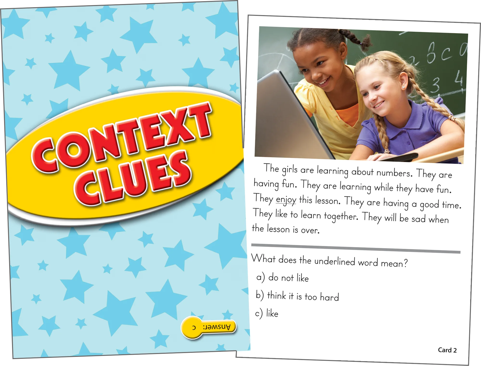 Reading Comprehension Practice Cards: Context Clues (Yellow Level) - Image 2