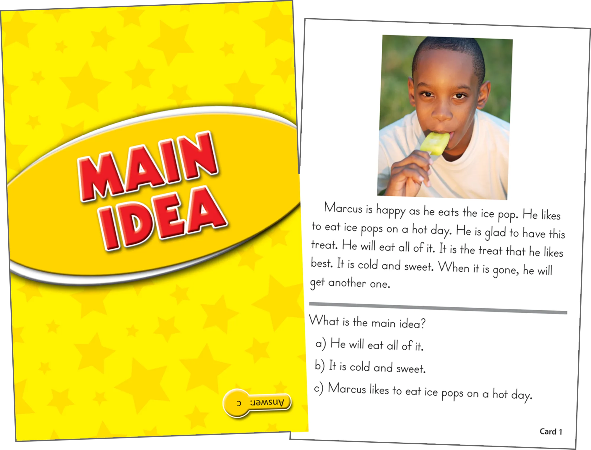 Reading Comprehension Practice Cards: Main Idea (Yellow Level) - Image 2