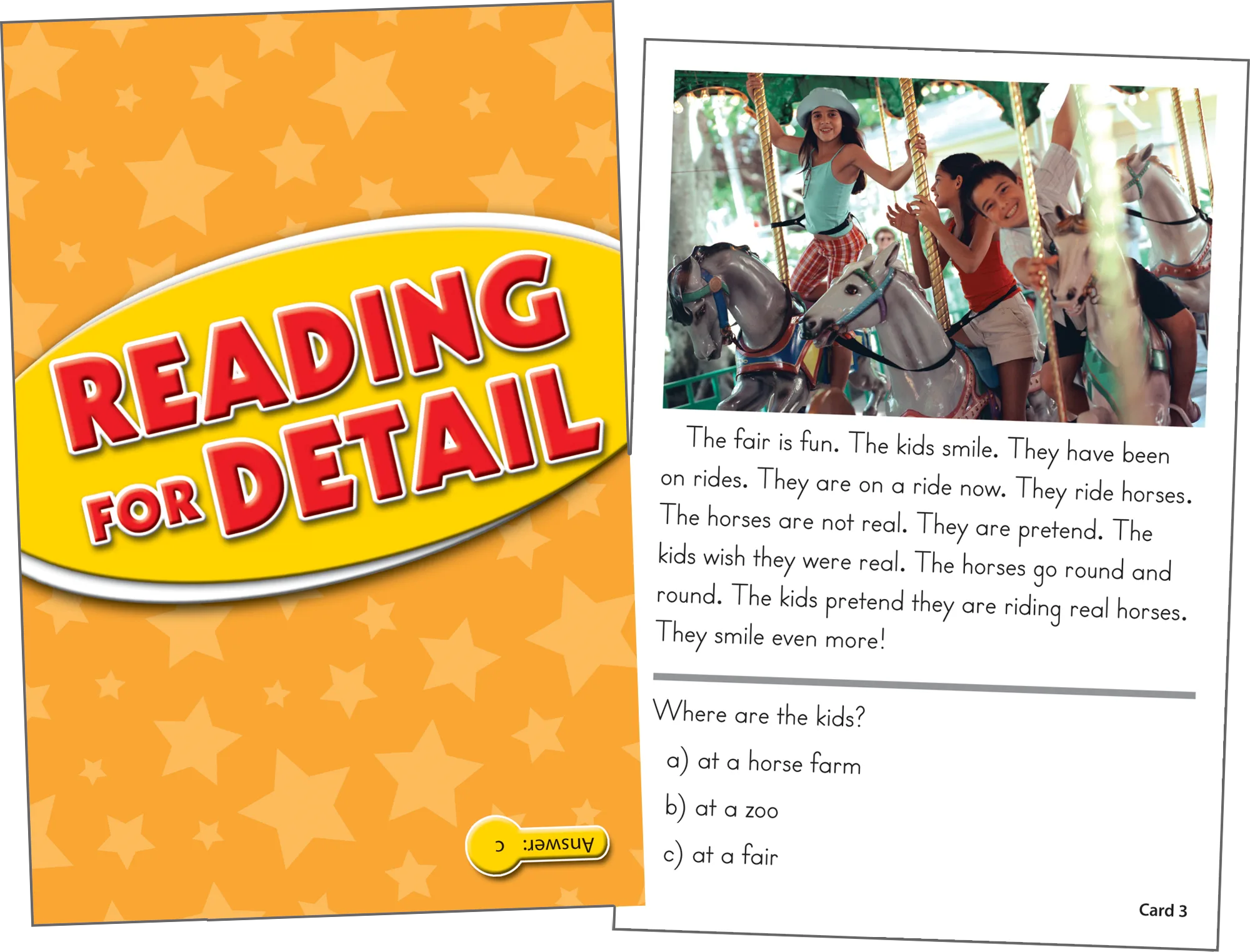 Reading Comprehension Practice Cards: Reading for Detail (Yellow Level) - Image 2