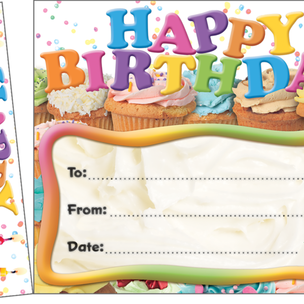 Happy Birthday! Cupcakes Bookmark Awards
