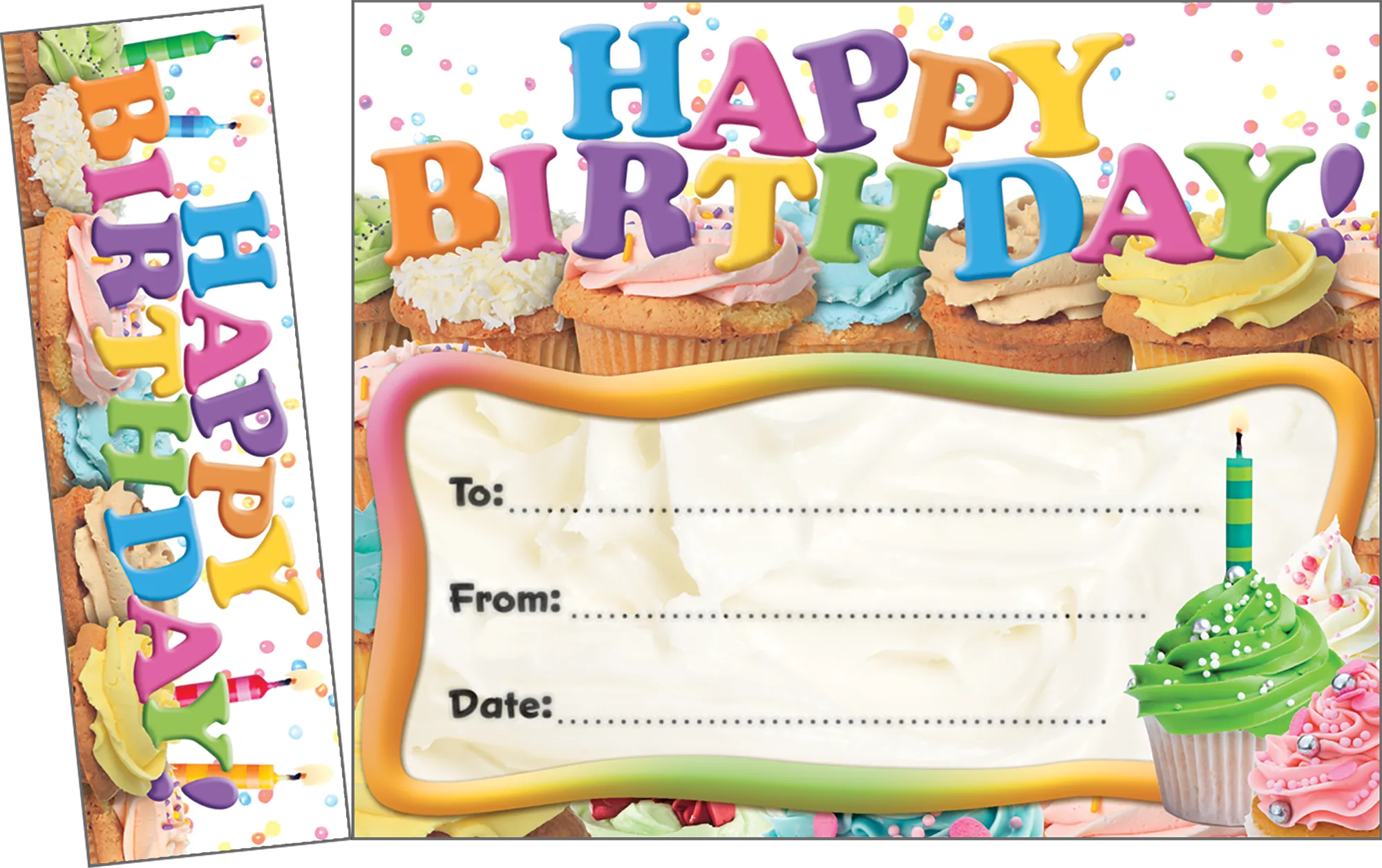 Happy Birthday! Cupcakes Bookmark Awards