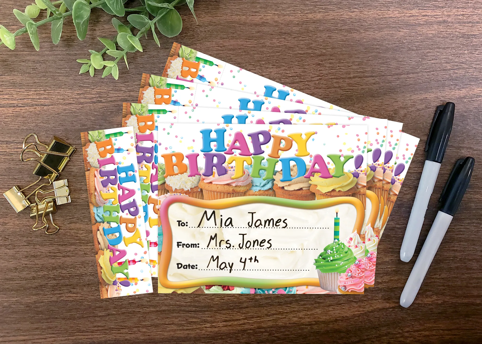 Happy Birthday! Cupcakes Bookmark Awards - Image 2