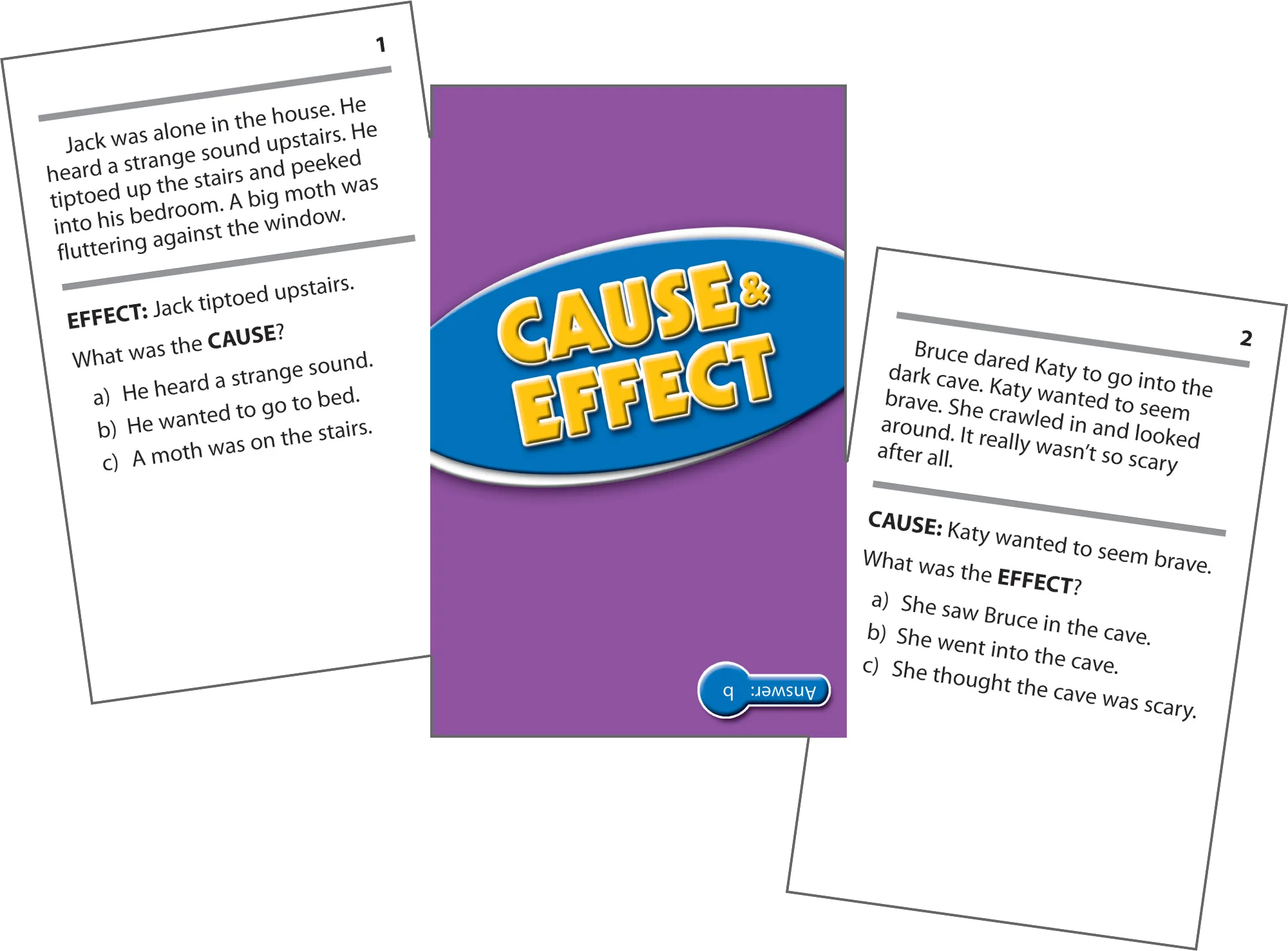 Reading Comprehension Practice Cards: Cause & Effect (Blue Level) - Image 2