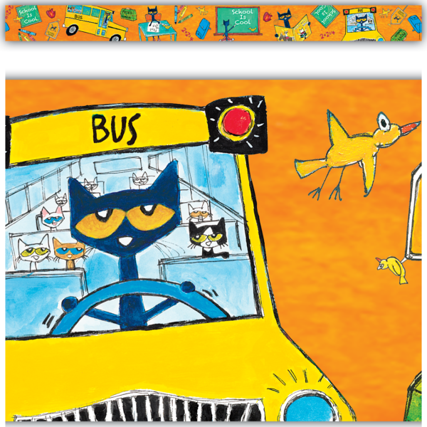 Pete the Cat School is Cool Straight Border Tri