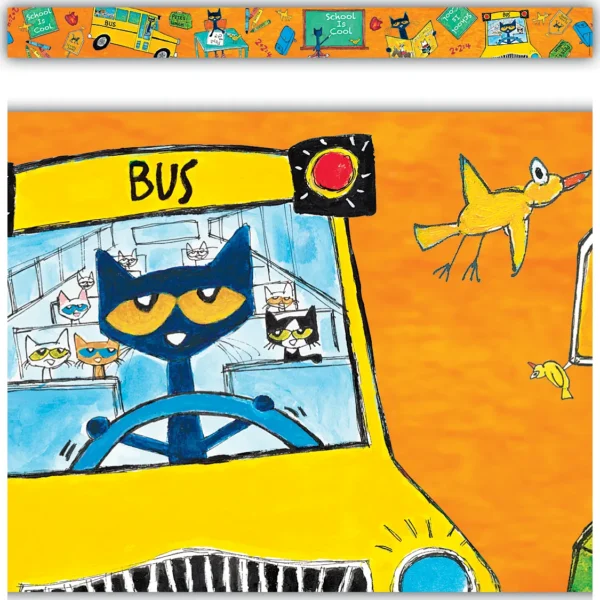 Pete the Cat School is Cool Straight Border Tri