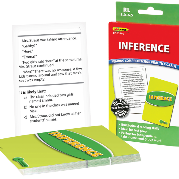 Reading Comprehension Practice Cards: Inference (Green Level)