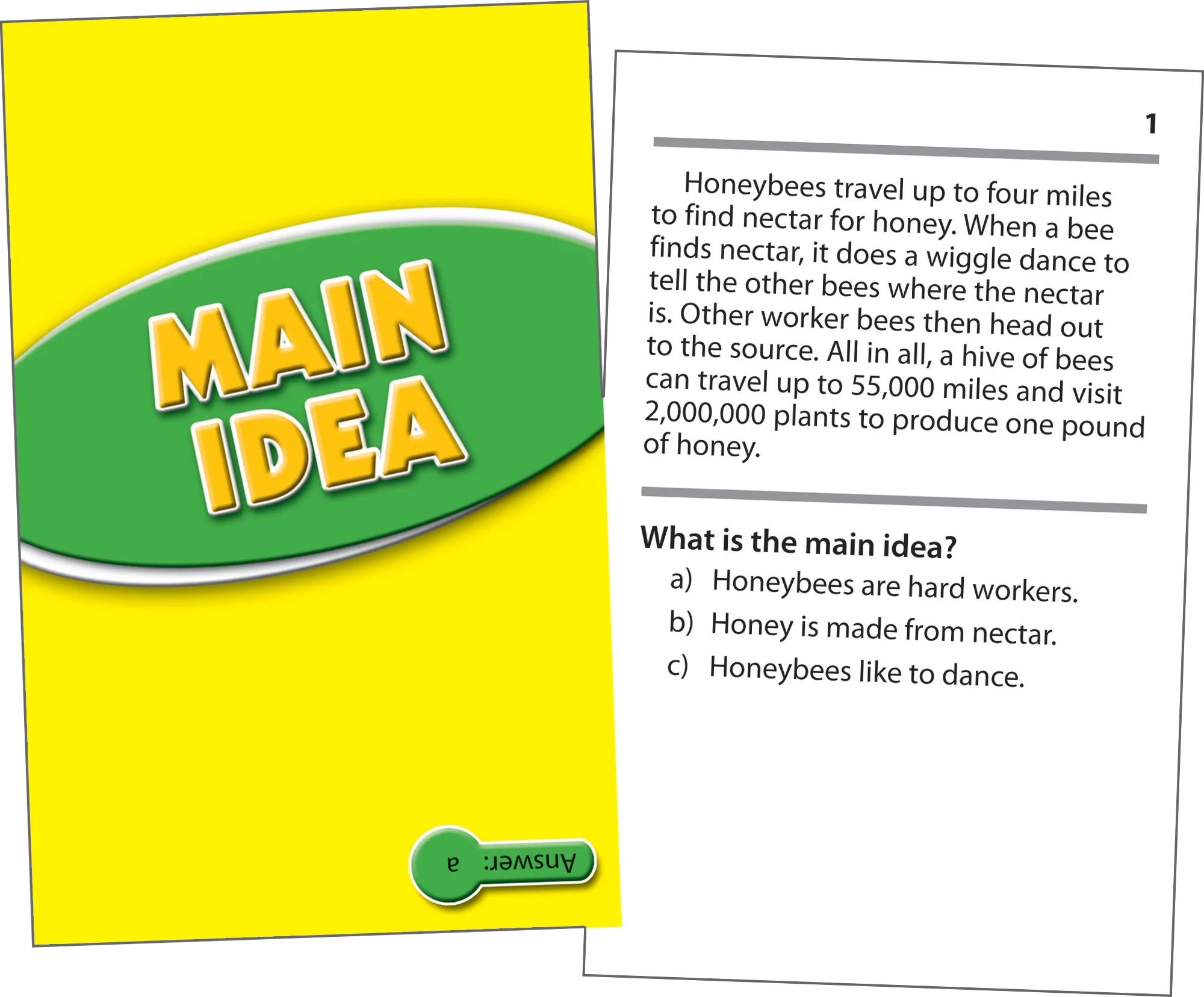 Reading Comprehension Practice Cards: Main Idea (Green Level) - Image 2